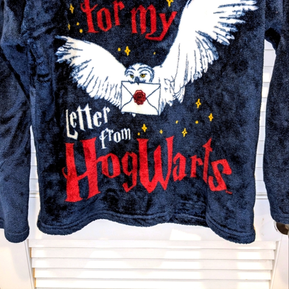 “Waiting For My Letter From Hogwarts” Harry Potter Pajama Top Youth Sz L 12-14 - Picture 3 of 7